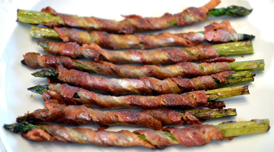 Opskrift p� Asparges med Bacon