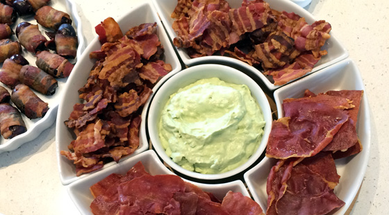 Baconchips med Guacamole