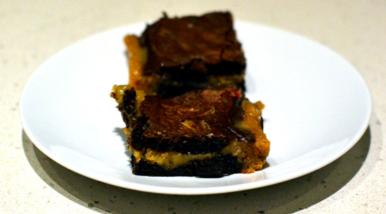 Brownie med Karamel opskrift