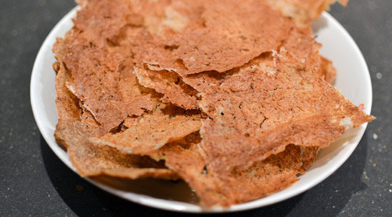 Sprøde Chips lavet af Havregrød opskrift