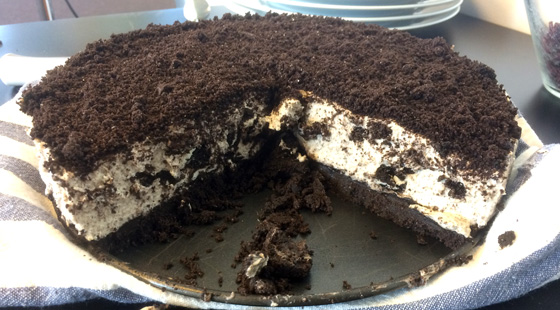 Vanille Cheesecake med Oreos opskrift