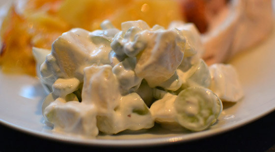 Waldorfsalat med Creme Fraiche