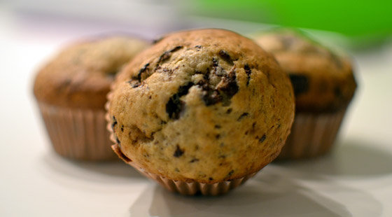 Bananmuffins med Chokoladestykker opskrift