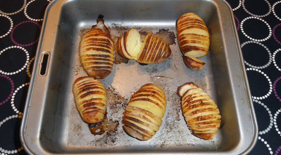 Hasselbackkartofler opskrift
